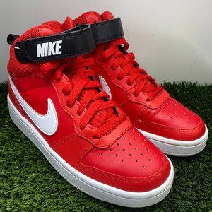 Nike Youth Boys Running Shoes Sneaker Court Borough Mid 2 CD7782-600 Red Size 6Y